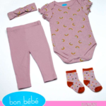 Bon Bebe Baby Girl 4 piezas Sleeve Dress
